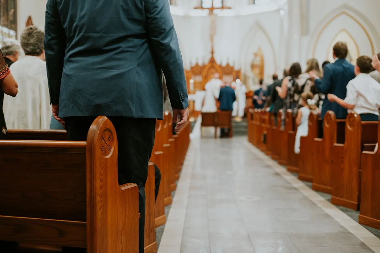 Congregation gathered in worship during a church service